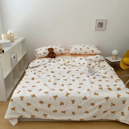 2021新款ins博主夏被四件套系列 滑梯熊