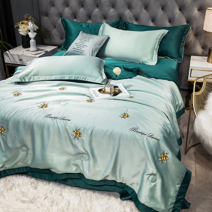 91家纺网 家纺一手货源 找家纺 （总）澳梵 2022新款莫代尔绣花夏被四件套