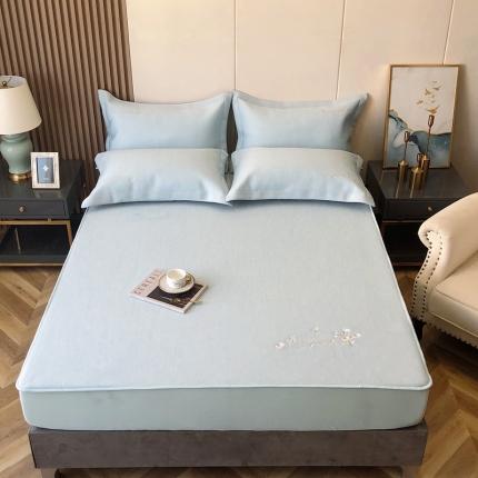 91家纺网 家纺一手货源 找家纺 （总）太古汇家居 2021新款凉感丝绣花系列三件套凉席