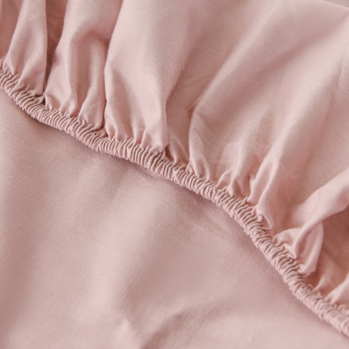 91家纺网 家纺一手货源 找家纺 极梦新款40支全棉床笠三件套喷气全棉枕套支持定制豆沙色