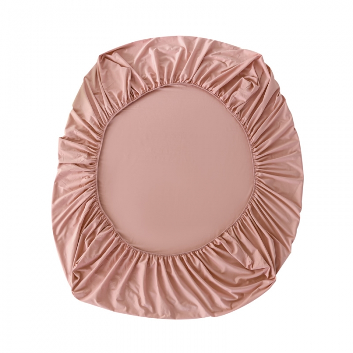 91家纺网 家纺一手货源 找家纺 极梦新款40支全棉床笠三件套喷气全棉枕套支持定制豆沙色