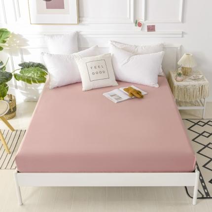 91家纺网 家纺一手货源 找家纺 极梦新款40支全棉床笠三件套喷气全棉枕套支持定制豆沙色