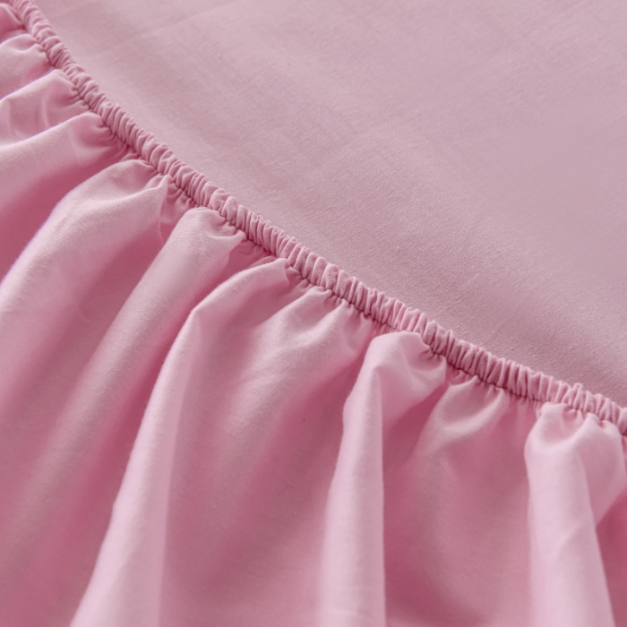 91家纺网 家纺一手货源 找家纺 极梦新款40支全棉床笠三件套喷气全棉枕套支持定制 粉紫色