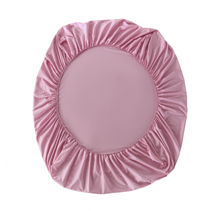 91家纺网 家纺一手货源 找家纺 极梦新款40支全棉床笠三件套喷气全棉枕套支持定制 粉紫色