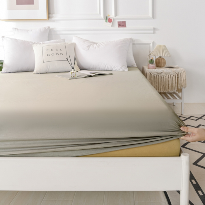 91家纺网 家纺一手货源 找家纺 极梦新款40支全棉床笠三件套喷气全棉枕套支持定制 浅灰