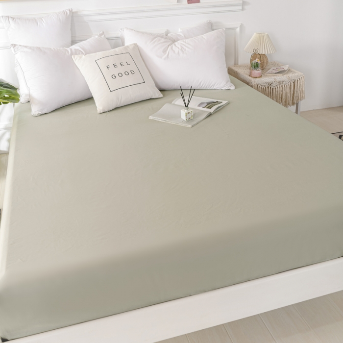 91家纺网 家纺一手货源 找家纺 极梦新款40支全棉床笠三件套喷气全棉枕套支持定制 浅灰