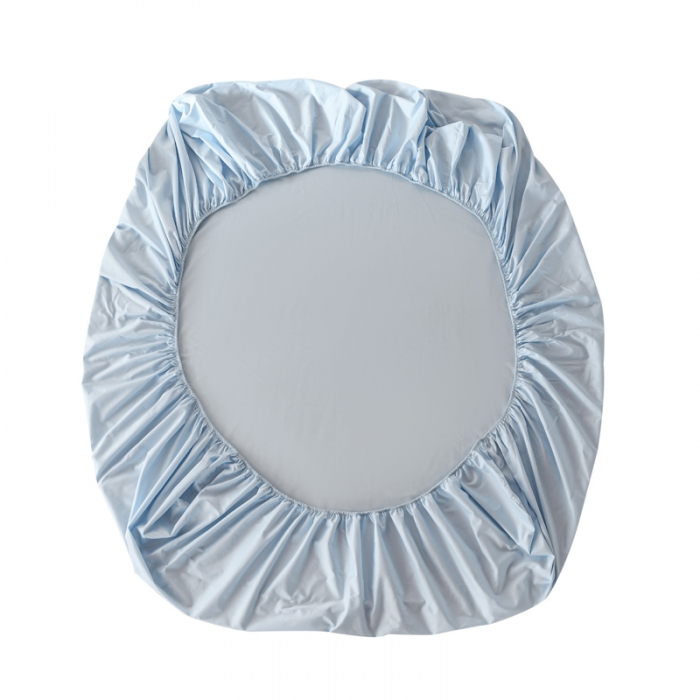 91家纺网 家纺一手货源 找家纺 极梦新款40支全棉床笠三件套喷气全棉枕套支持定制 浅蓝色