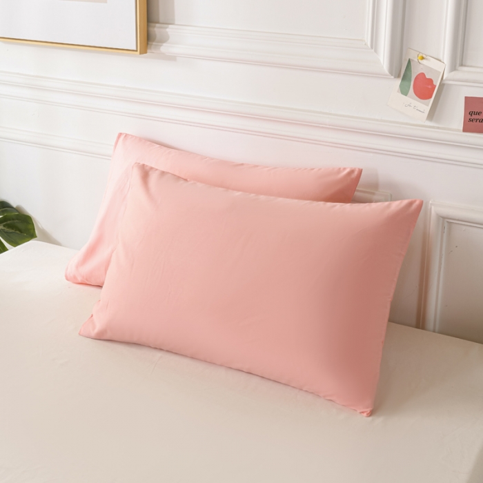 91家纺网 家纺一手货源 找家纺 （总）极梦 新款40支纯色喷气全棉枕套纯棉单只枕头套