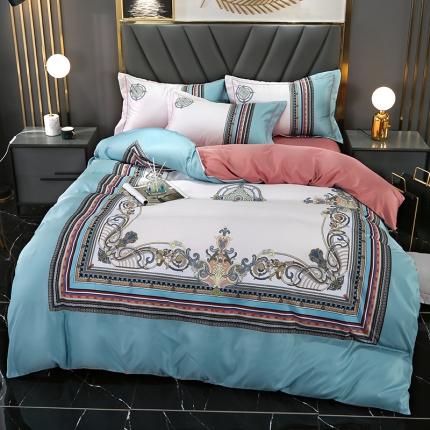 91家纺网 家纺一手货源 找家纺 （总）羽梦 2021新款天丝大版花四件套