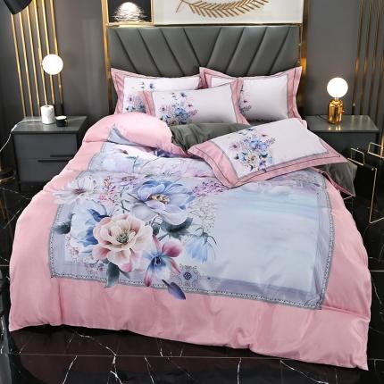 91家纺网 家纺一手货源 找家纺 （总）羽梦 2021新款天丝大版花四件套