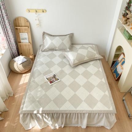 91家纺网 家纺一手货源 找家纺 （总）时年 2021新款水洗养生冰丝凉席