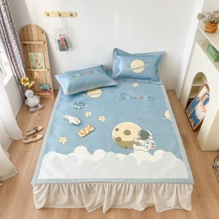 91家纺网 家纺一手货源 找家纺 （总）时年 2021新款水洗养生冰丝凉席