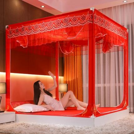 91家纺网 家纺一手货源 找家纺 （总）艾晶美家纺 2021新款刺绣款防尘顶坐式蚊帐