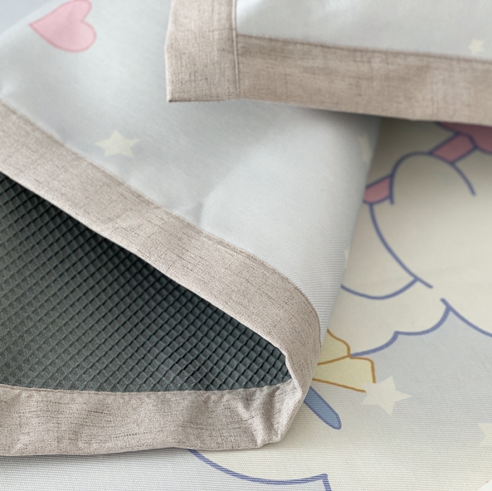 91家纺网 家纺一手货源 找家纺 时年 2021新款水洗养生冰丝凉席 爱心狗