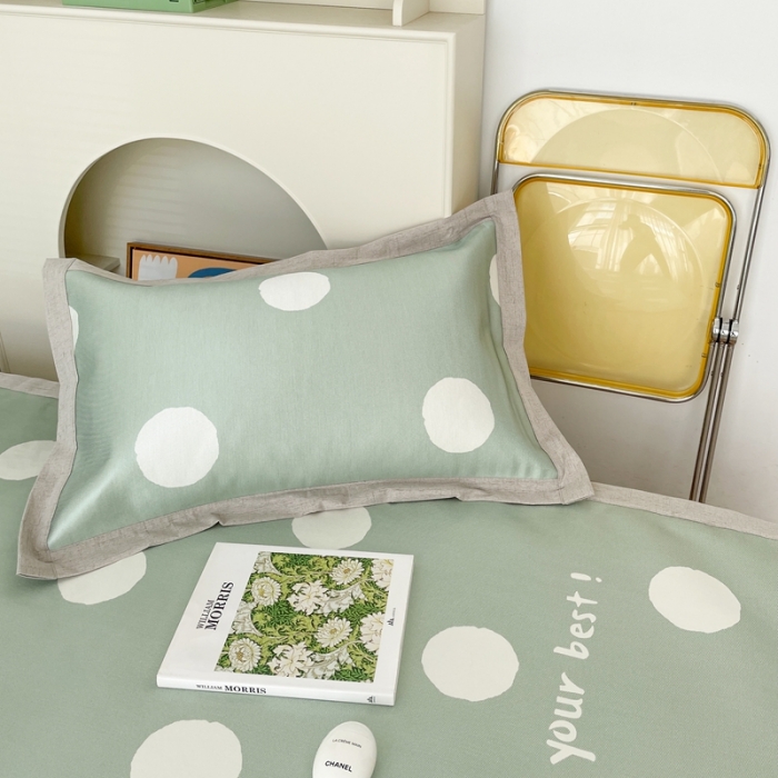 91家纺网 家纺一手货源 找家纺 时年 2021新款水洗养生冰丝凉席 波点绿