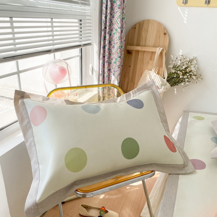 91家纺网 家纺一手货源 找家纺 时年 2021新款水洗养生冰丝凉席 彩色波点