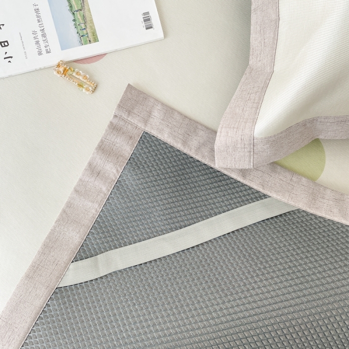 91家纺网 家纺一手货源 找家纺 时年 2021新款水洗养生冰丝凉席 彩色波点