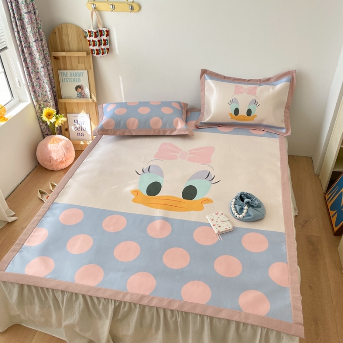 91家纺网 家纺一手货源 找家纺 时年 2021新款水洗养生冰丝凉席 黛西