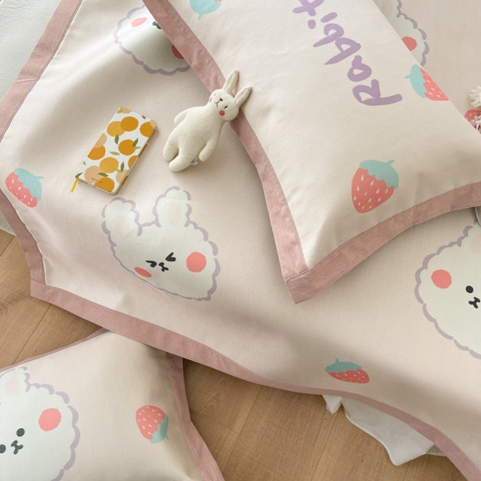 91家纺网 家纺一手货源 找家纺 时年 2021新款水洗养生冰丝凉席 美丽兔