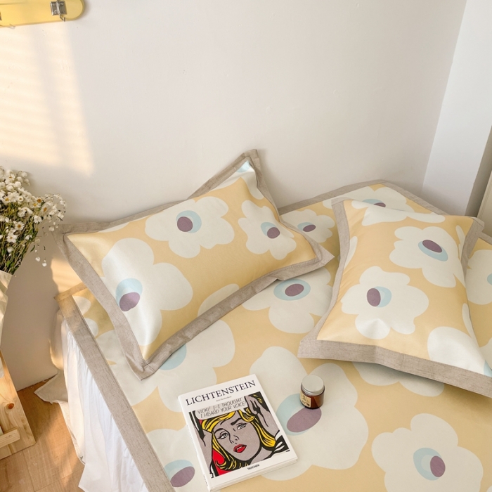 91家纺网 家纺一手货源 找家纺 时年 2021新款水洗养生冰丝凉席 奶思