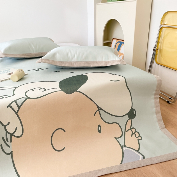 91家纺网 家纺一手货源 找家纺 时年 2021新款水洗养生冰丝凉席 晚安