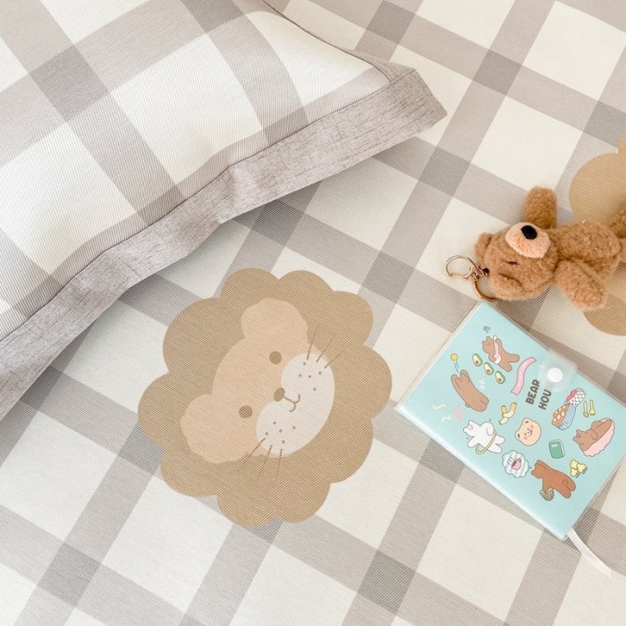 91家纺网 家纺一手货源 找家纺 时年 2021新款水洗养生冰丝凉席 小狮子