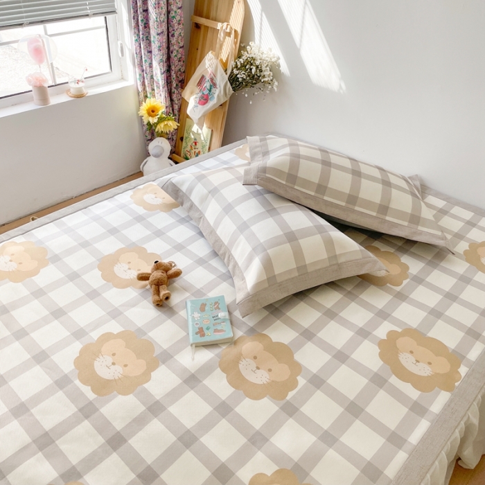 91家纺网 家纺一手货源 找家纺 时年 2021新款水洗养生冰丝凉席 小狮子