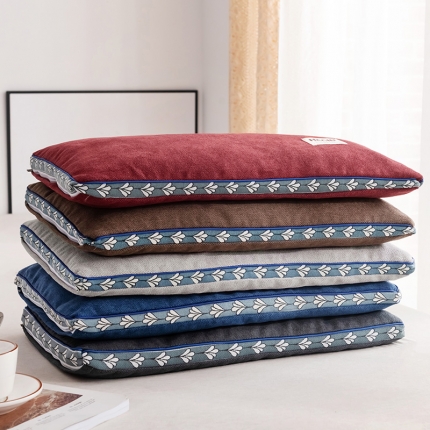 91家纺网 家纺一手货源 找家纺 2025新款枕芯 糖果色麻绒全荞麦枕头枕芯 荞麦明目枕