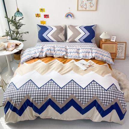 91家纺网 家纺一手货源 找家纺 （总）珺柔 2021新款全棉印花四件套系列五