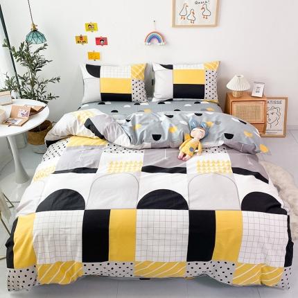 91家纺网 家纺一手货源 找家纺 （总）珺柔 2021新款全棉印花四件套系列五