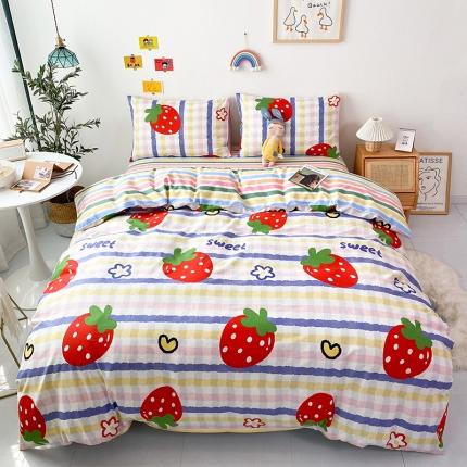 91家纺网 家纺一手货源 找家纺 （总）珺柔 2021新款全棉印花四件套系列五