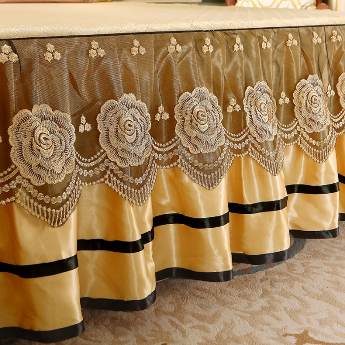 91家纺网 家纺一手货源 找家纺 瑞宝 2025新款高奢可水洗冰丝凉席床裙三件套 金驼色