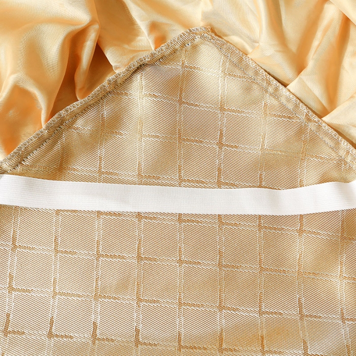 91家纺网 家纺一手货源 找家纺 瑞宝 2025新款高奢可水洗冰丝凉席床裙三件套 金驼色