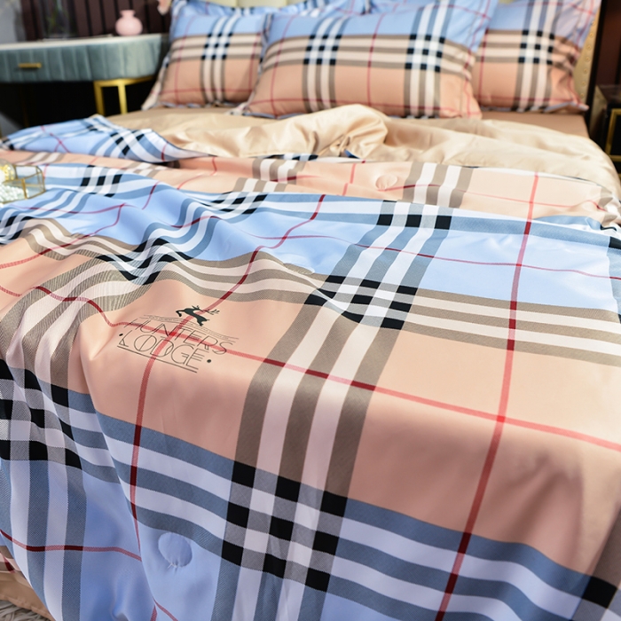 91家纺网 家纺一手货源 找家纺 梦柏2021新款水洗天丝夏被 夏凉被 都市格调（桔）