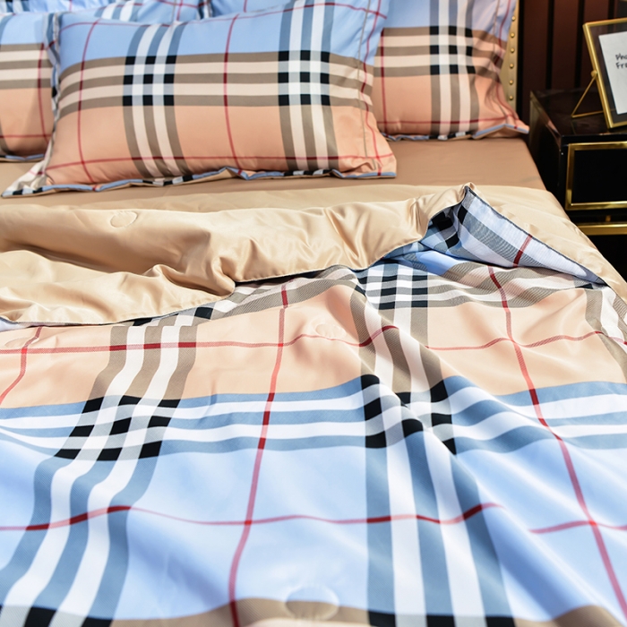 91家纺网 家纺一手货源 找家纺 梦柏2021新款水洗天丝夏被 夏凉被 都市格调（桔）