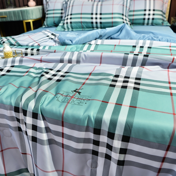 91家纺网 家纺一手货源 找家纺 梦柏2021新款水洗天丝夏被 夏凉被 都市格调（兰）