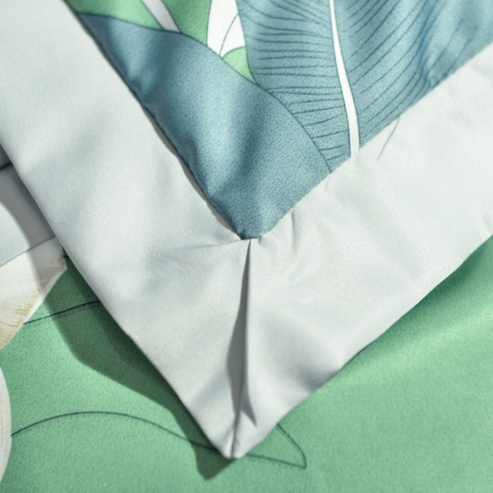 91家纺网 家纺一手货源 找家纺 梦柏2021新款水洗天丝夏被 夏凉被 秋暮悠然（绿）