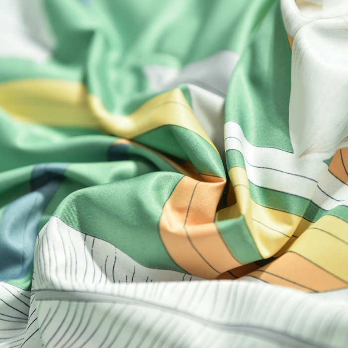 91家纺网 家纺一手货源 找家纺 梦柏2021新款水洗天丝夏被 夏凉被 秋暮悠然（绿）