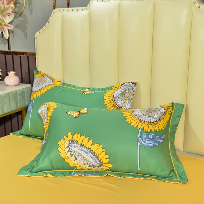 91家纺网 家纺一手货源 找家纺 梦柏2021新款水洗天丝夏被 夏凉被 向日葵