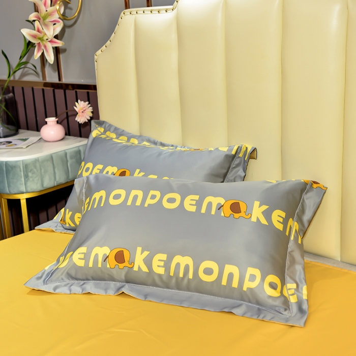 91家纺网 家纺一手货源 找家纺 梦柏2021新款水洗天丝夏被 夏凉被 字母象（灰）