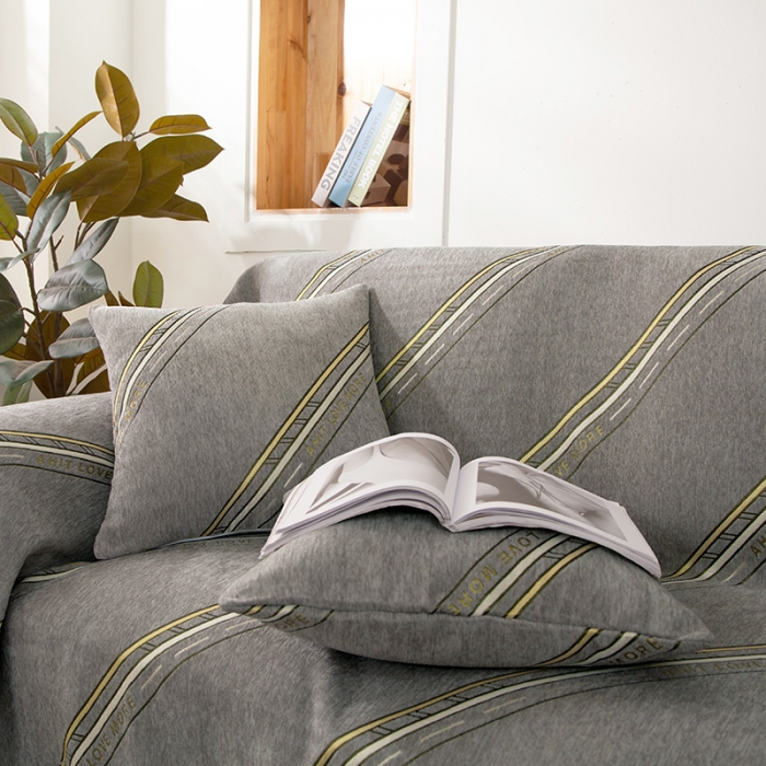 91家纺网 家纺一手货源 找家纺 启博 2022全盖雪尼尔沙发巾沙发垫沙发套沙发罩 哥伦比亚-灰