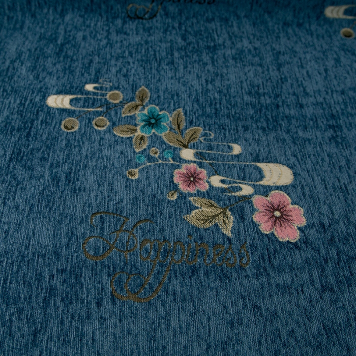 91家纺网 家纺一手货源 找家纺 启博 2022全盖雪尼尔沙发巾沙发垫沙发套沙发罩 花季相约-蓝