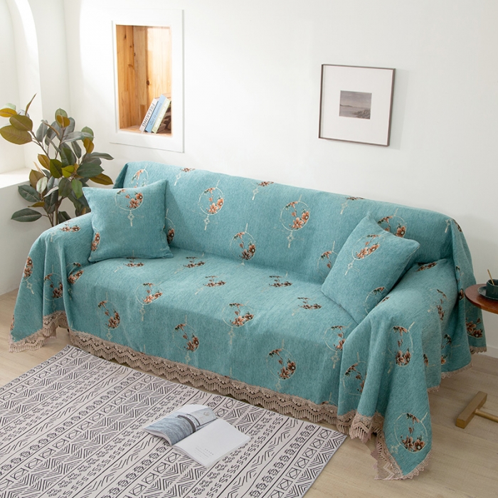 91家纺网 家纺一手货源 找家纺 启博 2022全盖雪尼尔沙发巾沙发垫沙发套沙发罩 花韵千秋