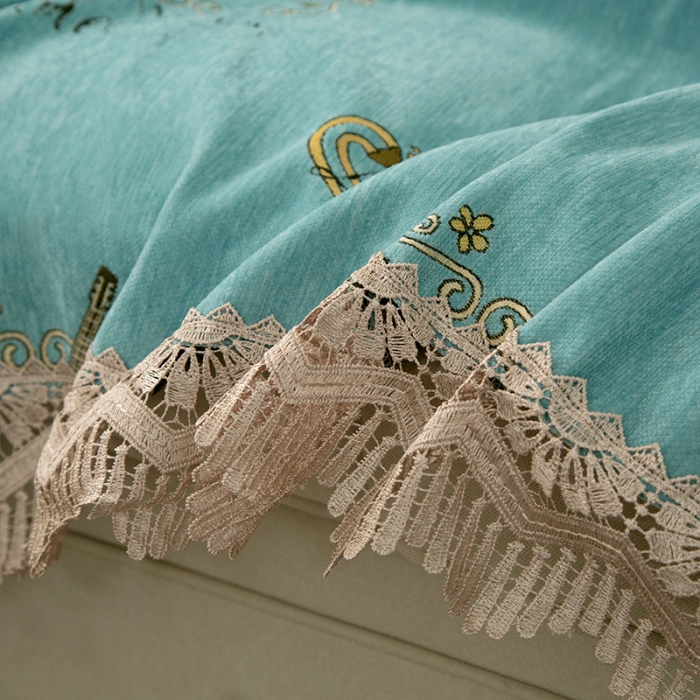 91家纺网 家纺一手货源 找家纺 启博 2022全盖雪尼尔沙发巾沙发垫沙发套沙发罩 小提琴-绿