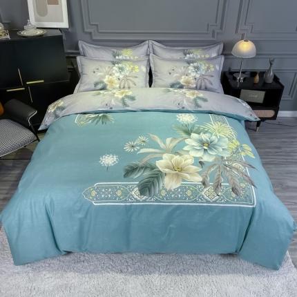 91家纺网 家纺一手货源 找家纺 （总）金爱家 2021新款全棉活性花卉系列四件套