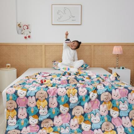 91家纺网 家纺一手货源 找家纺 （总）丽笙 2021新款60SA类长绒棉驱蚊儿童夏被