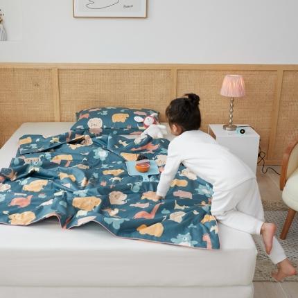 91家纺网 家纺一手货源 找家纺 丽笙 2021新款60SA类长绒棉驱蚊儿童夏被 欢乐天地