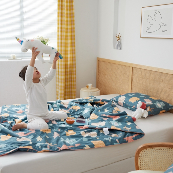 91家纺网 家纺一手货源 找家纺 丽笙 2021新款60SA类长绒棉驱蚊儿童夏被 欢乐天地