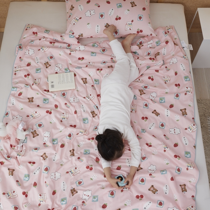 91家纺网 家纺一手货源 找家纺 丽笙 2021新款60SA类长绒棉驱蚊儿童夏被 美好童年