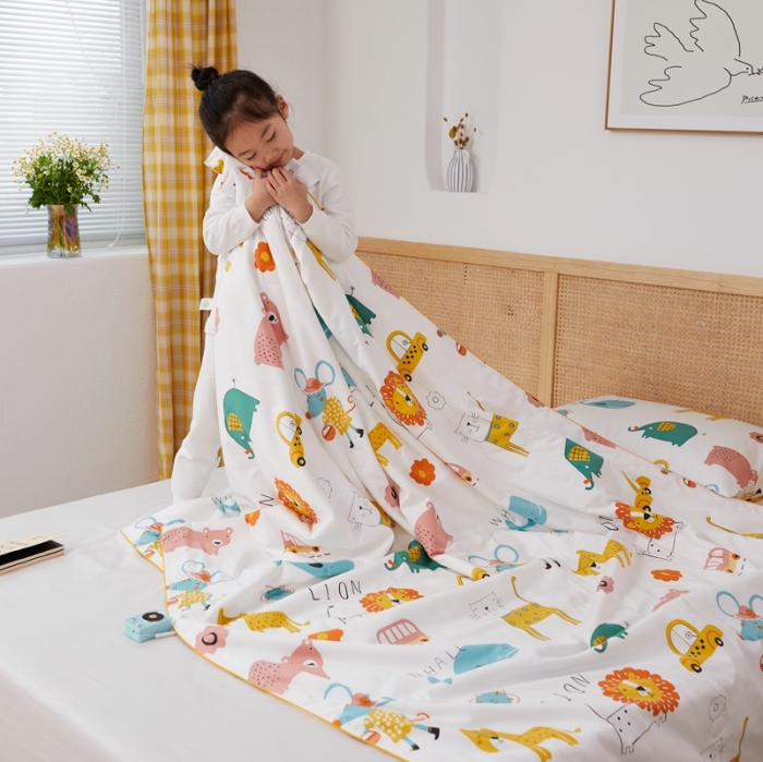 91家纺网 家纺一手货源 找家纺 丽笙 2021新款60SA类长绒棉驱蚊儿童夏被 奇思妙想